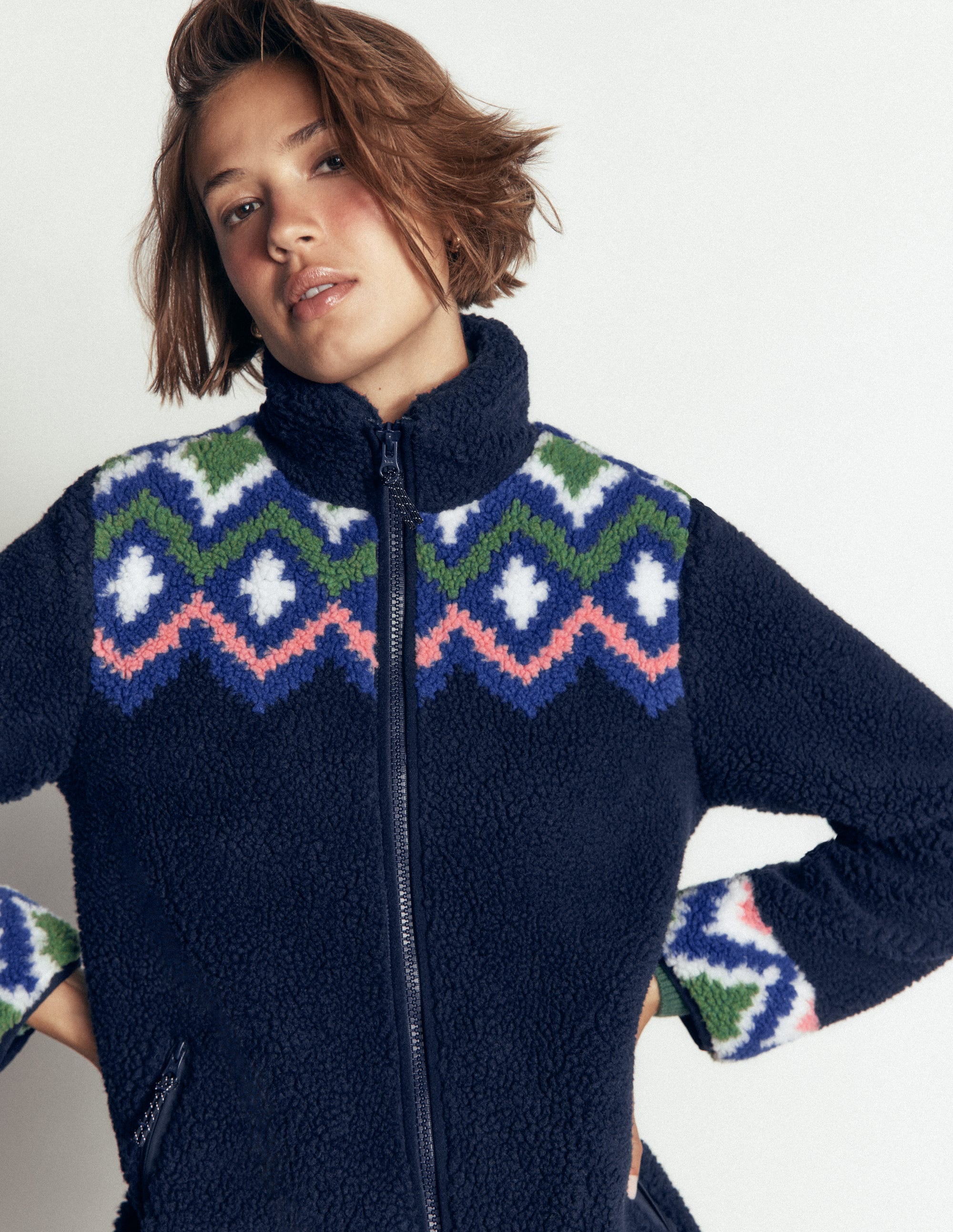 Alnwick Borg Jacket-French Navy, Geo Dream - Image 2