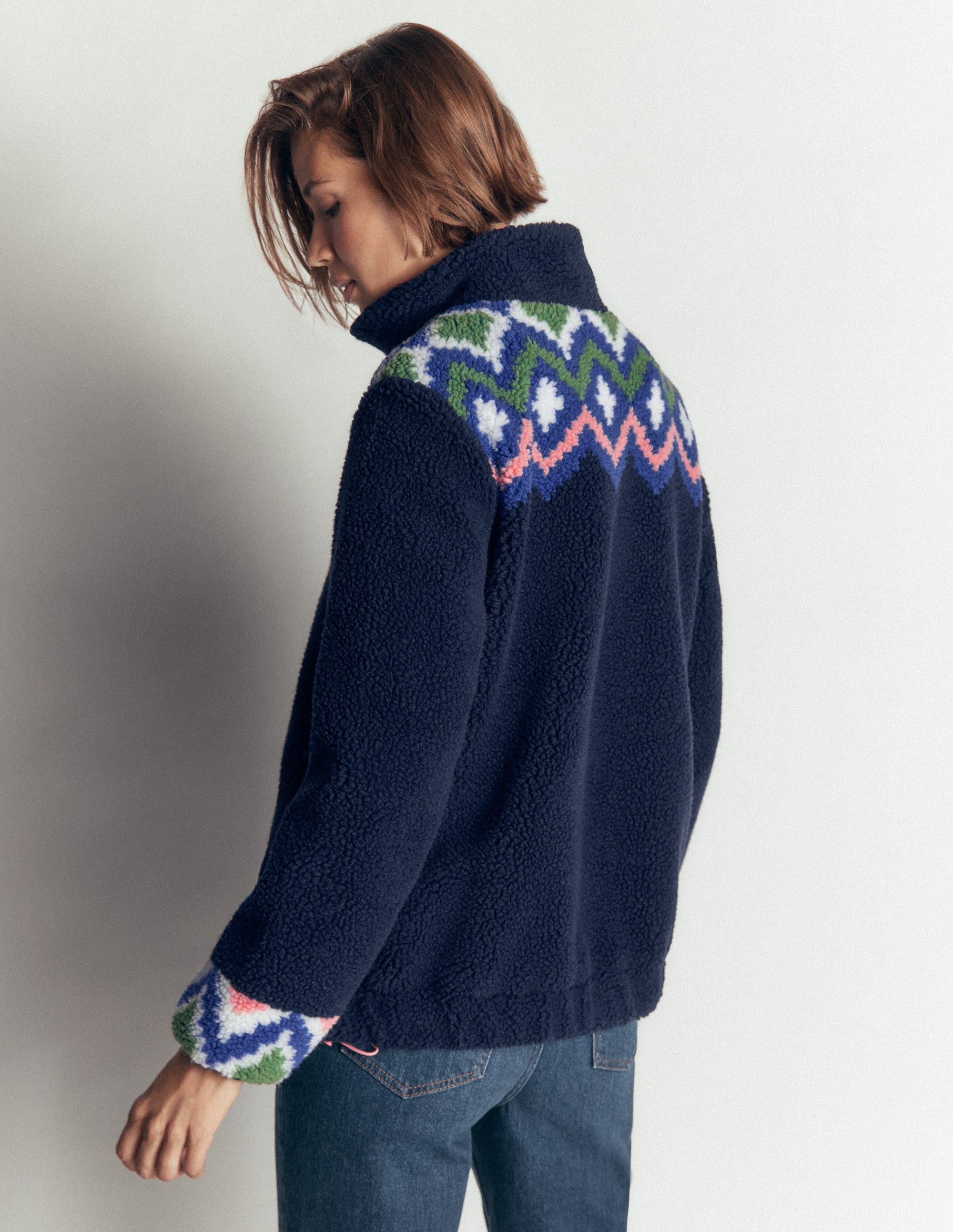 Alnwick Borg Jacket-French Navy, Geo Dream - Image 3
