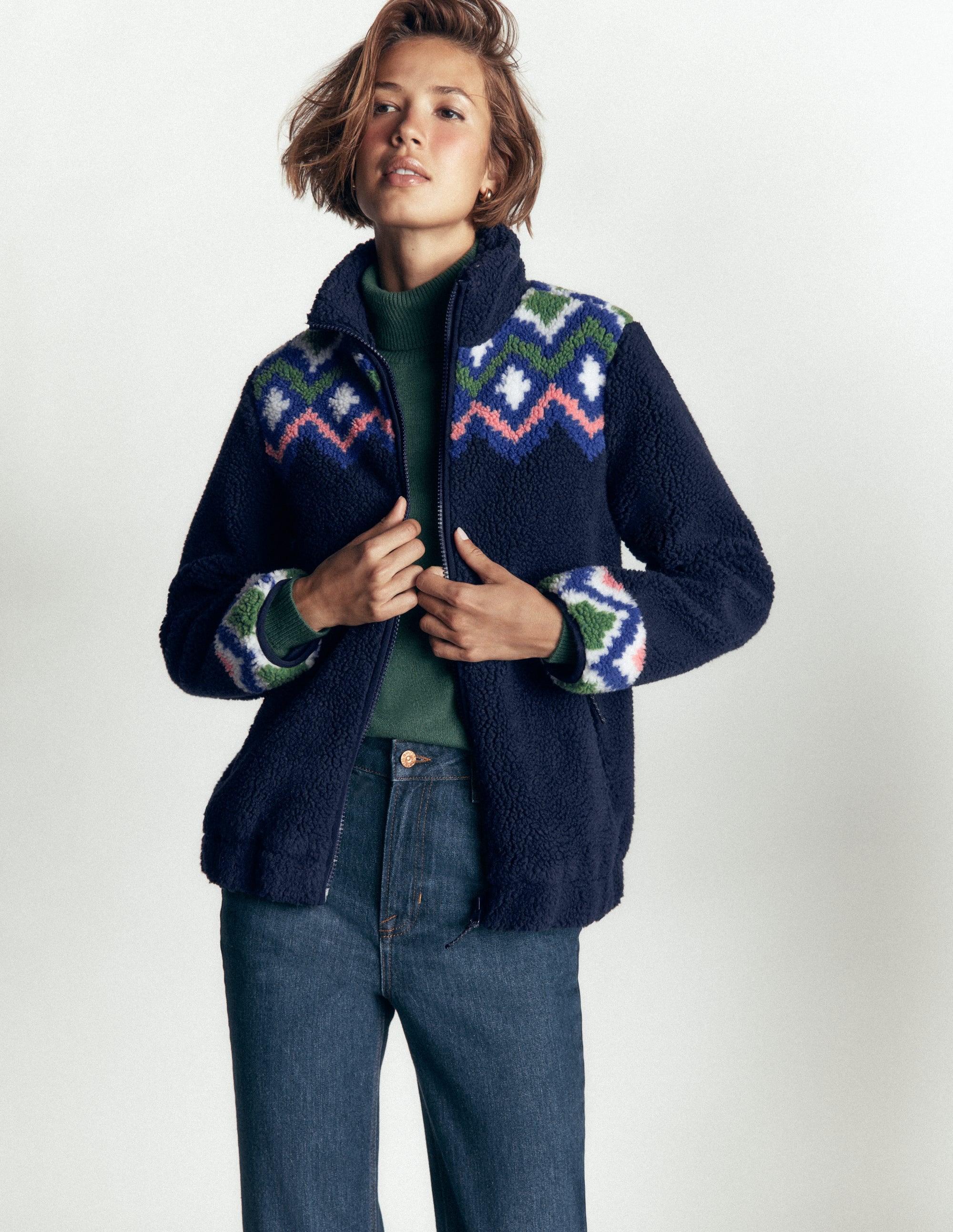 Alnwick Borg Jacket-French Navy, Geo Dream - Image 4