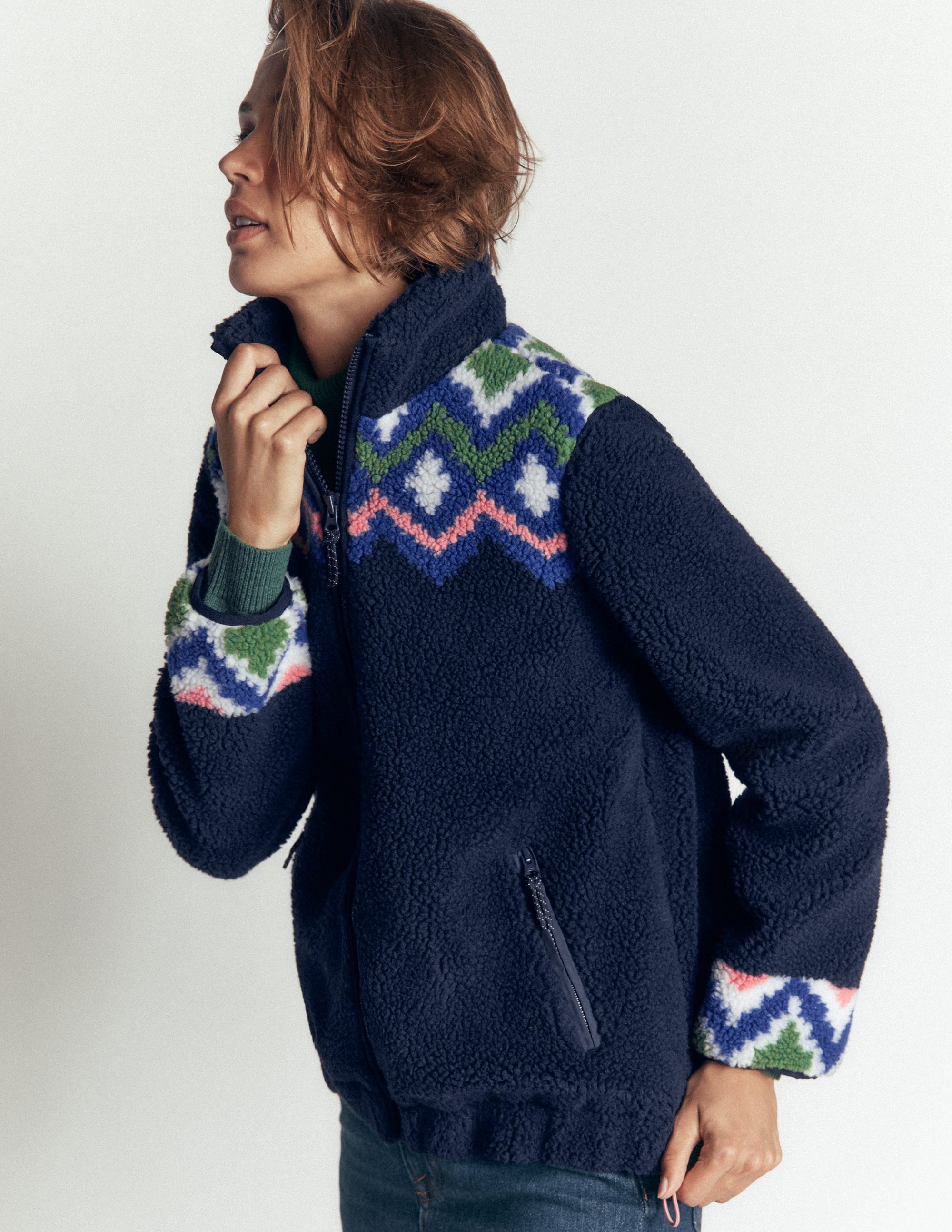 Alnwick Borg Jacket-French Navy, Geo Dream - Image 5