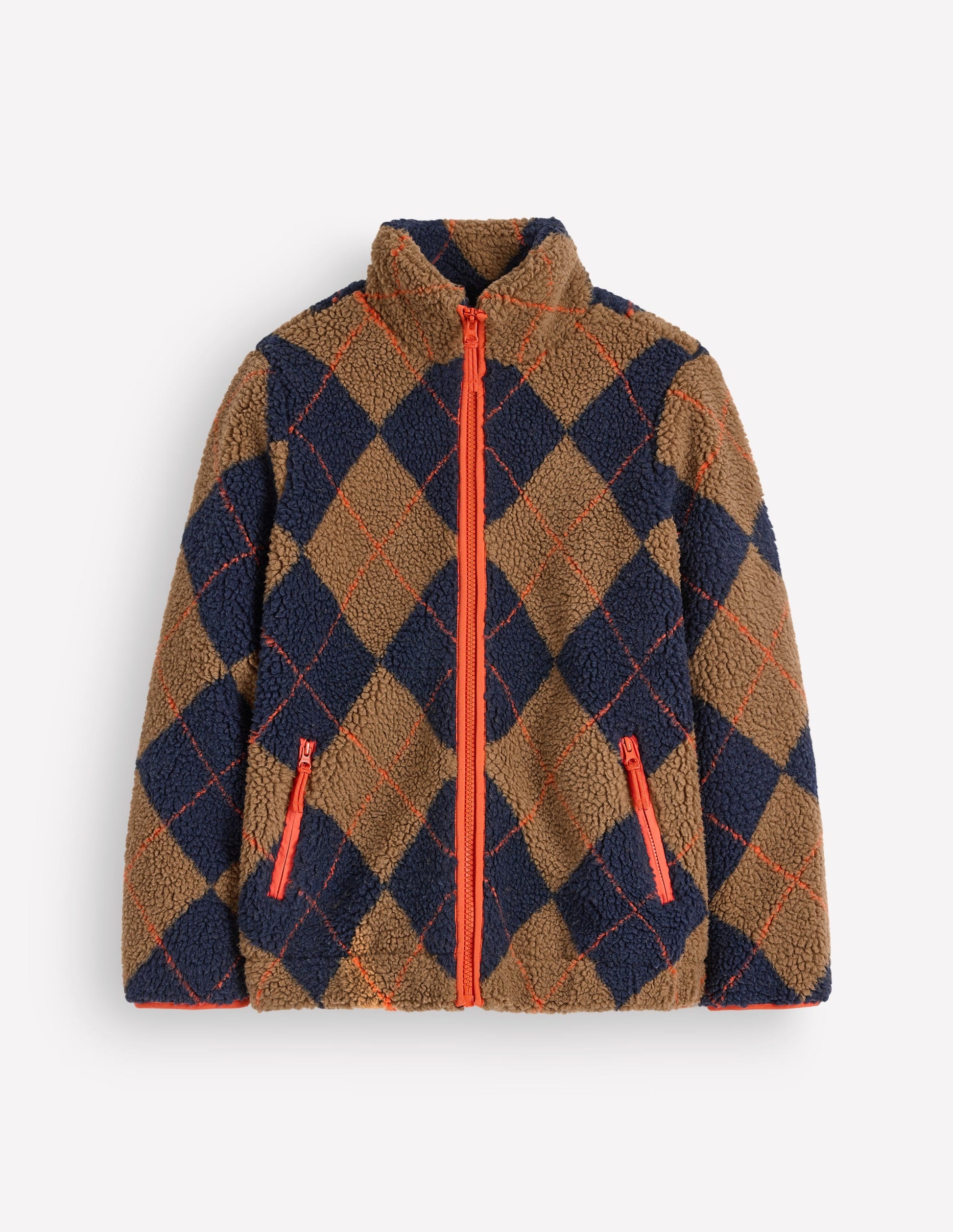 Alnwick Borg Jacket-Camel, Navy & Orange Argyle-8