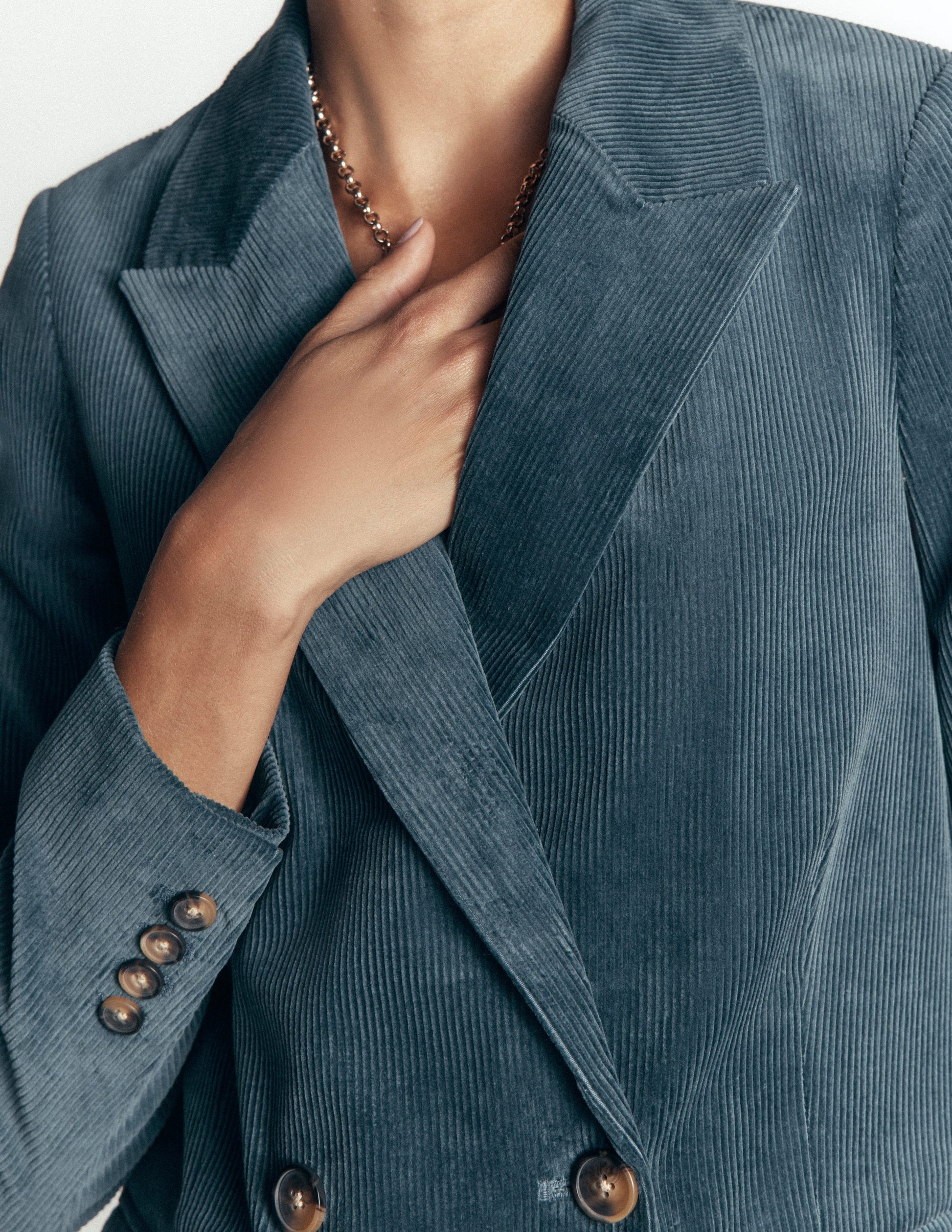 Double Breasted Blazer-Storm Blue-3