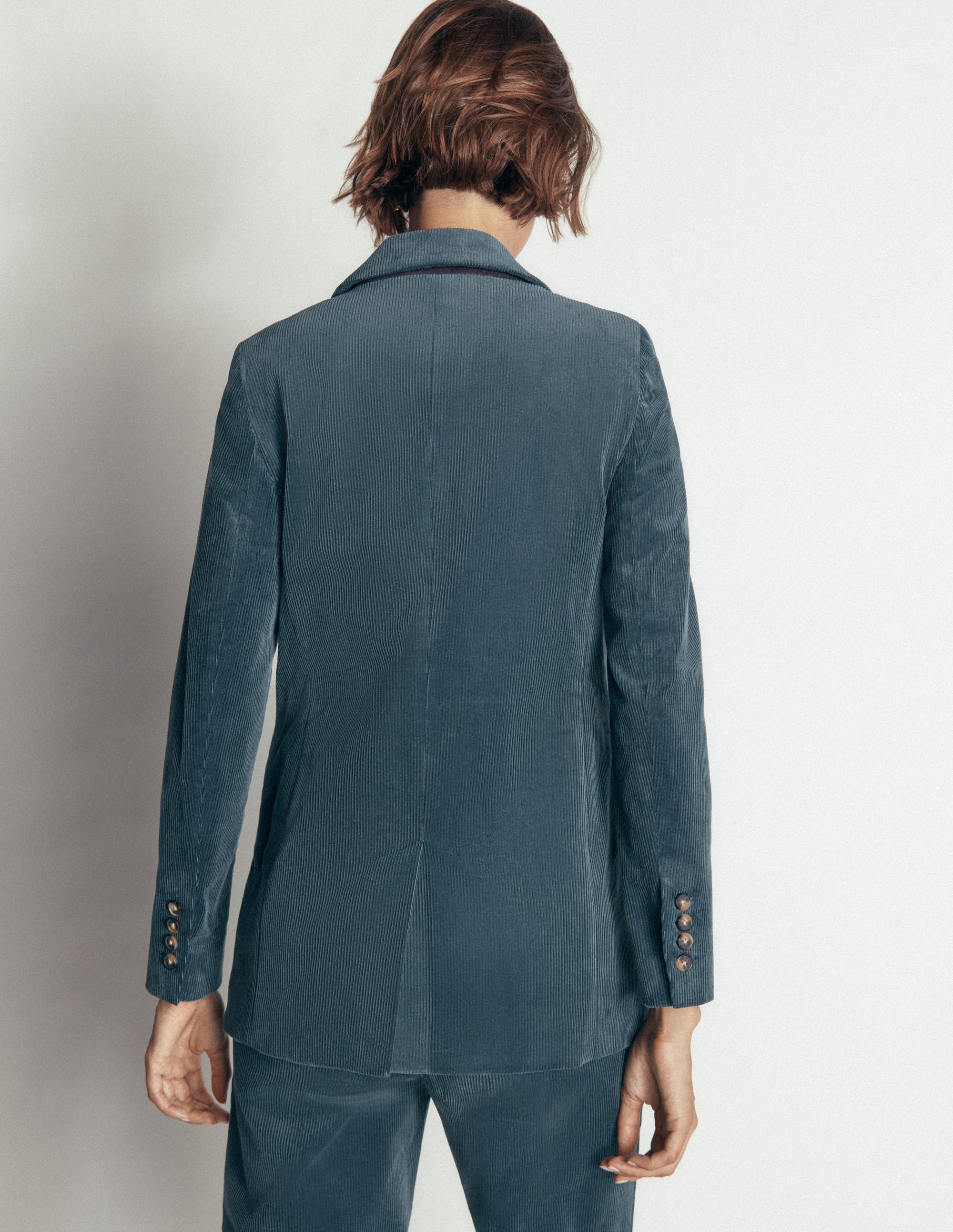 Double Breasted Blazer-Storm Blue - Image 3