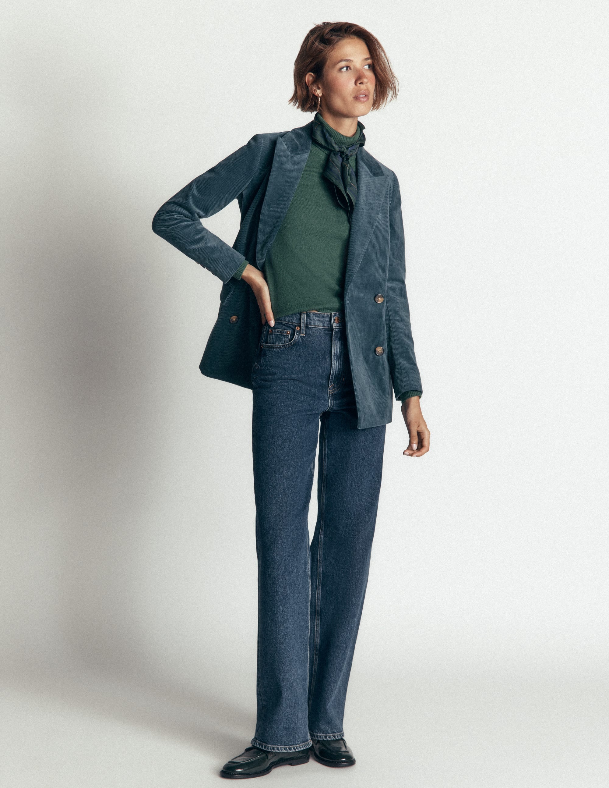 Double Breasted Blazer-Storm Blue - Image 7