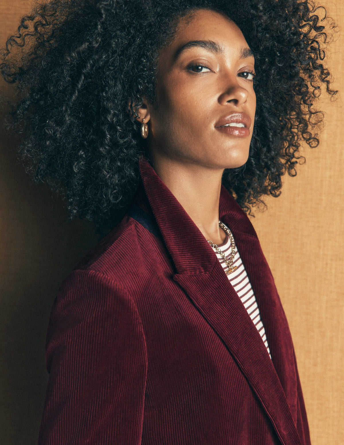 Double Breasted Blazer-Dark Crimson - Image 5