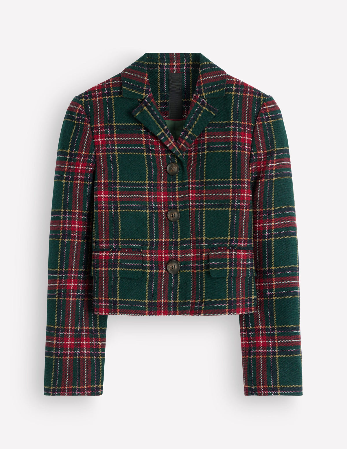 Dartmouth Wool Blend Blazer-Green, Navy and Red Check-6
