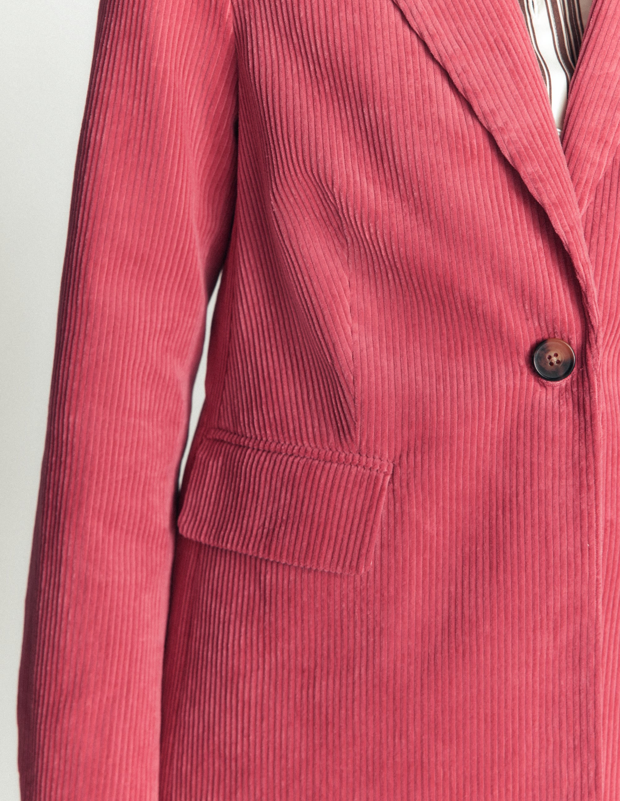 Woodbridge Cord Blazer-Cherry Blush - Image 2