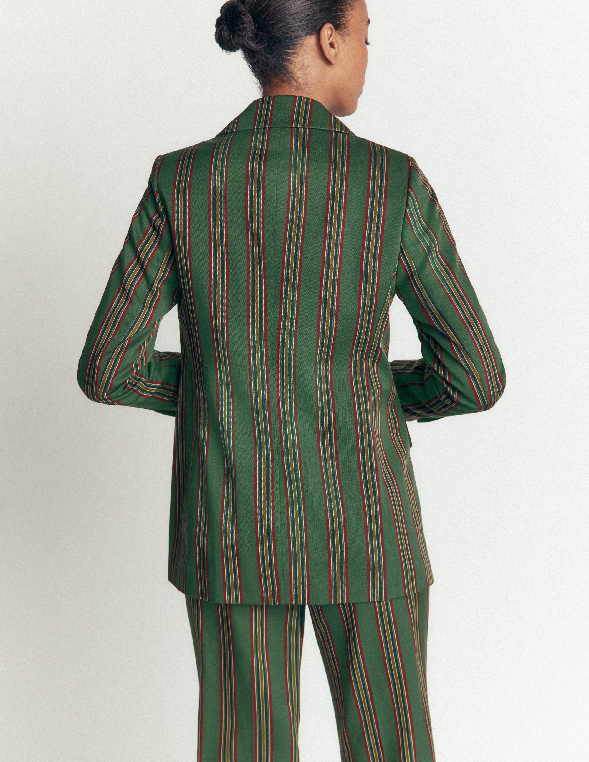 Woodbridge Tailored Blazer-Green, Collegic Stripe - Image 4
