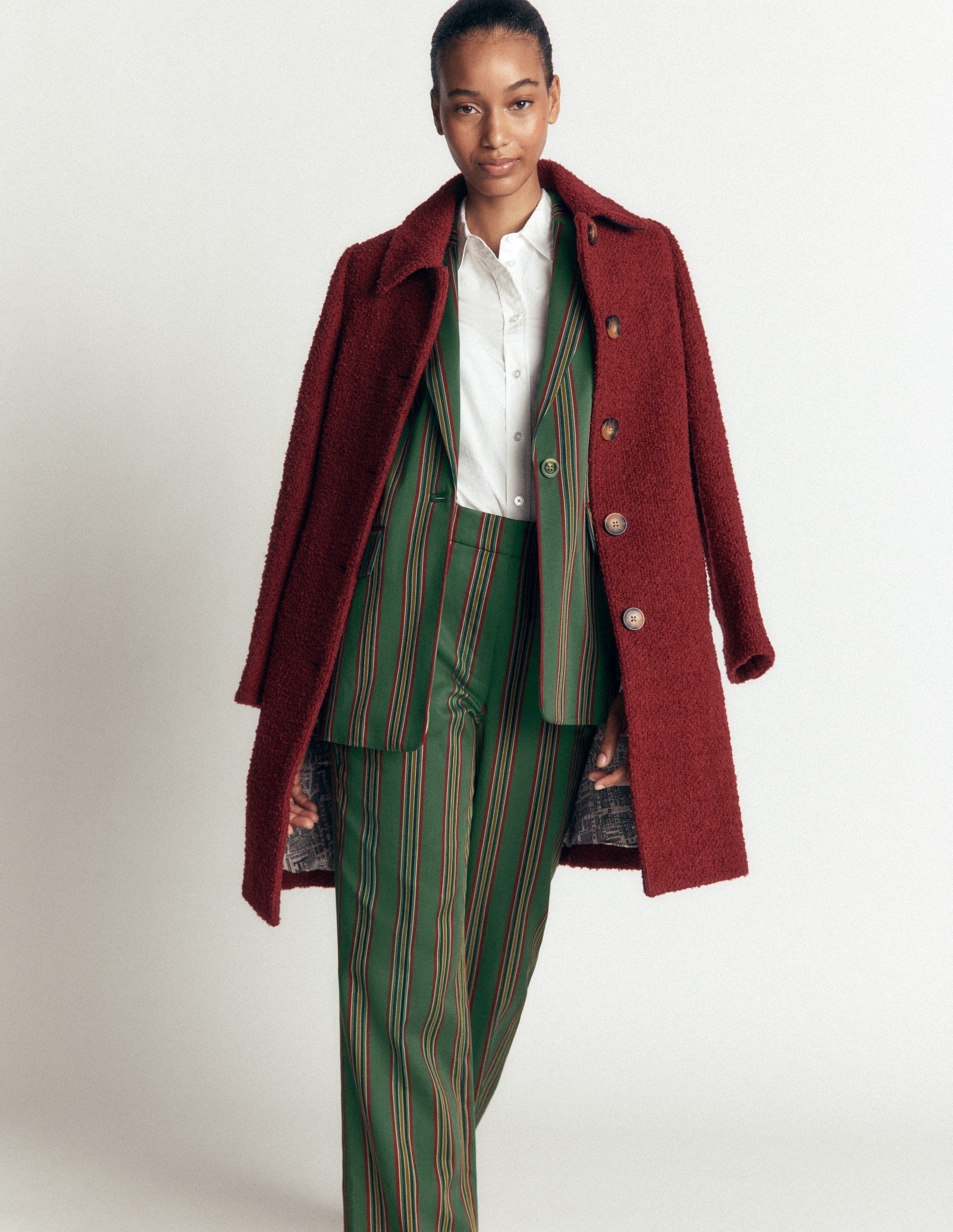 Woodbridge Tailored Blazer-Green, Collegic Stripe-7
