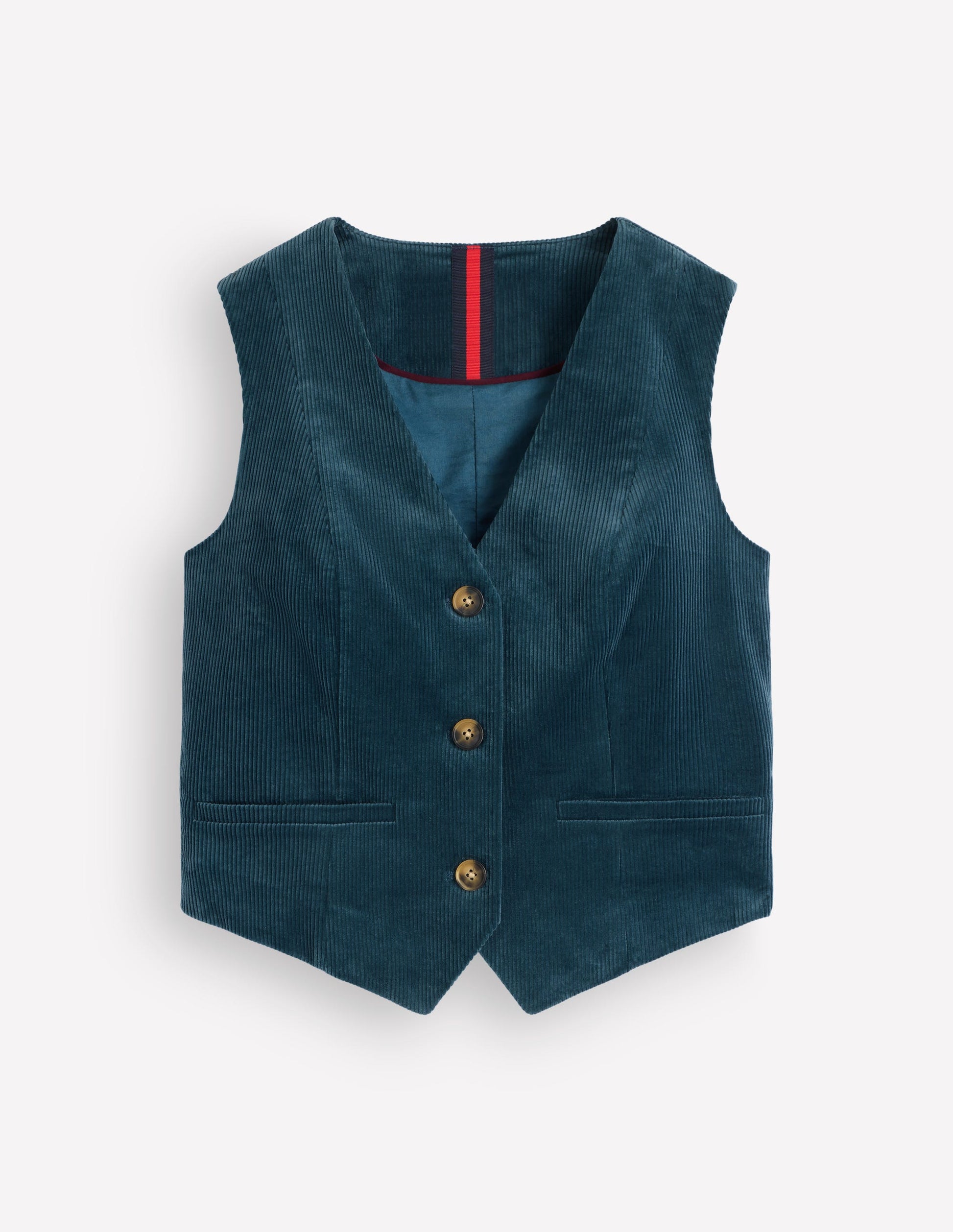 V-Neck Waistcoat-Storm Blue-5