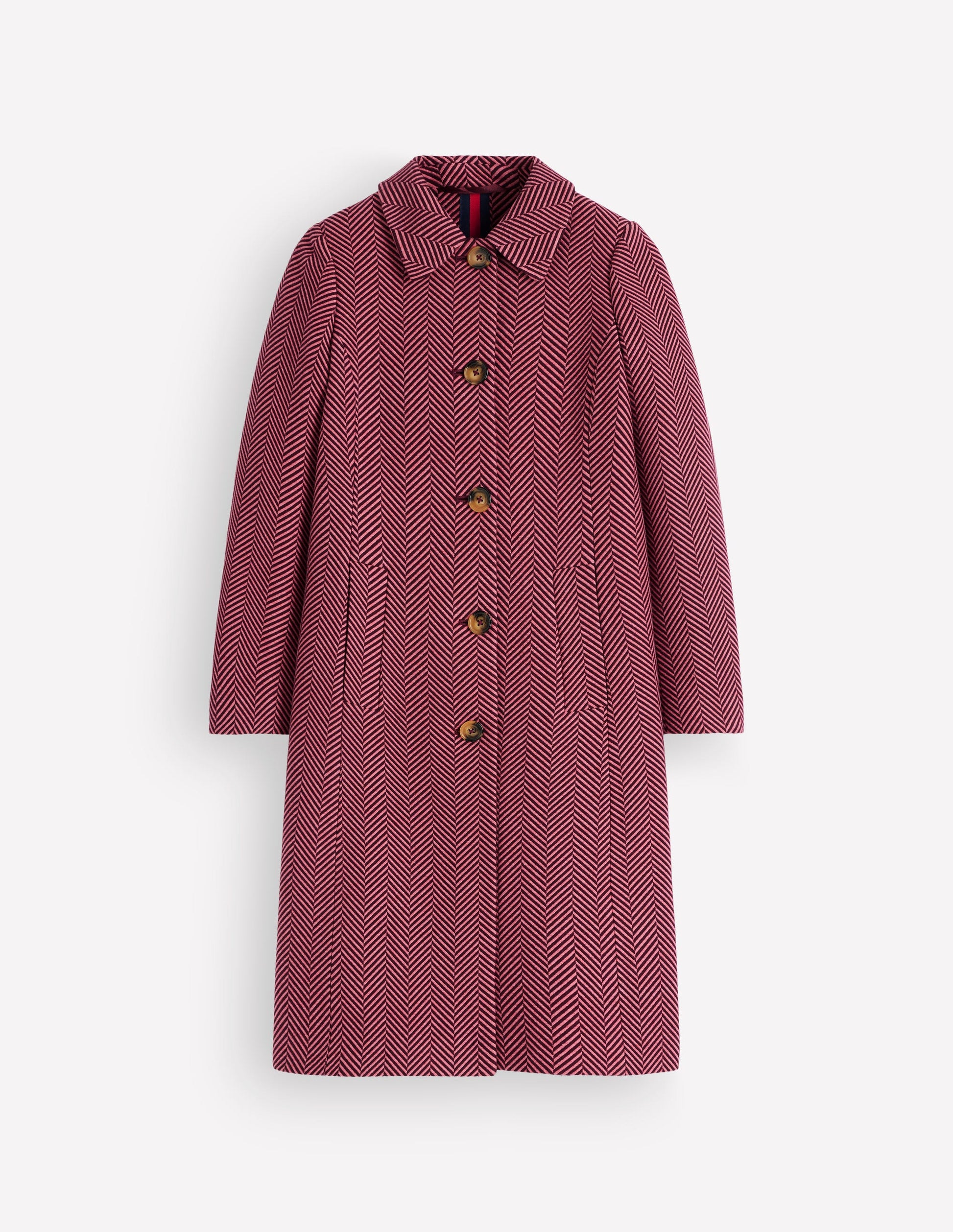 Aylesford Longline Coat-Herringbone-7