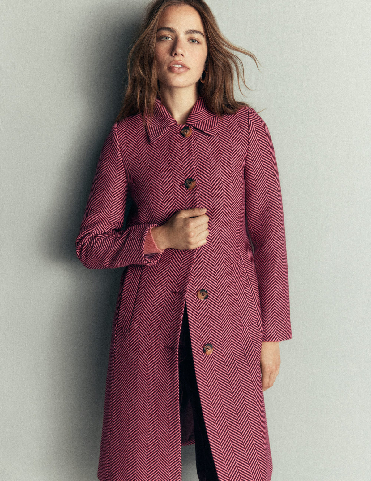 Aylesford Midi Coat-Herringbone-1