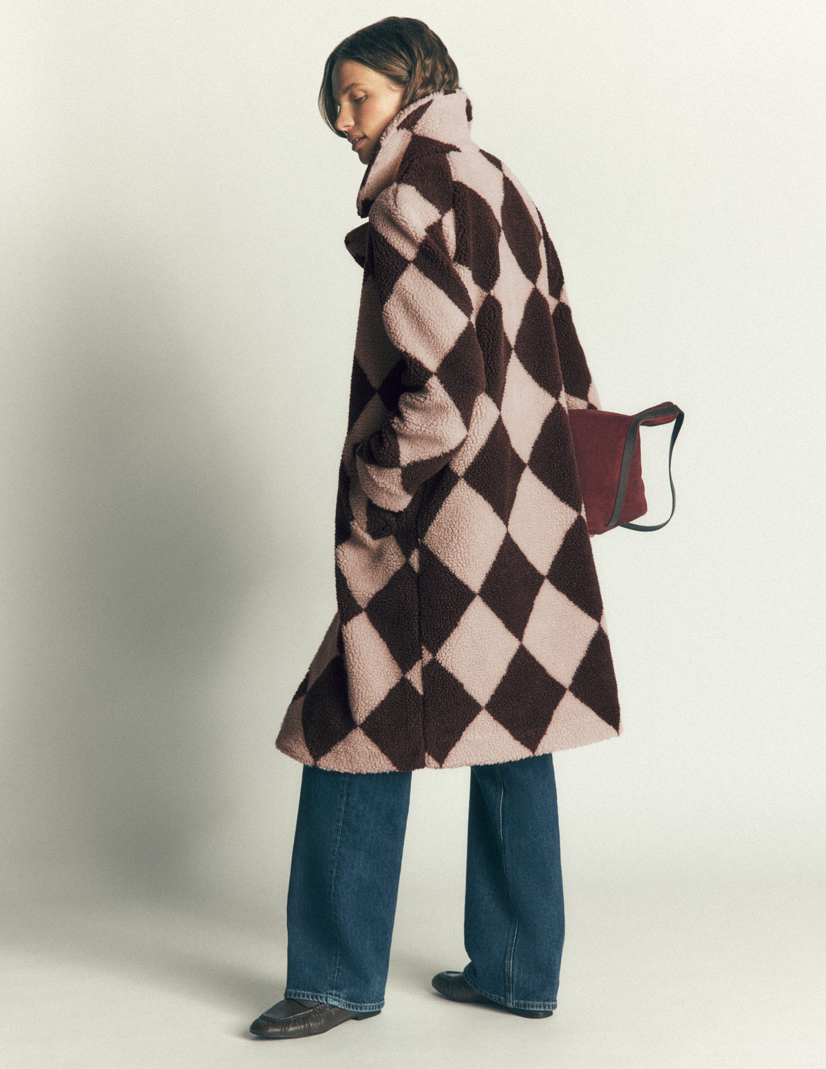 Cotswold Borg Coat-Mink & Brown Giant Borg Argyle-5