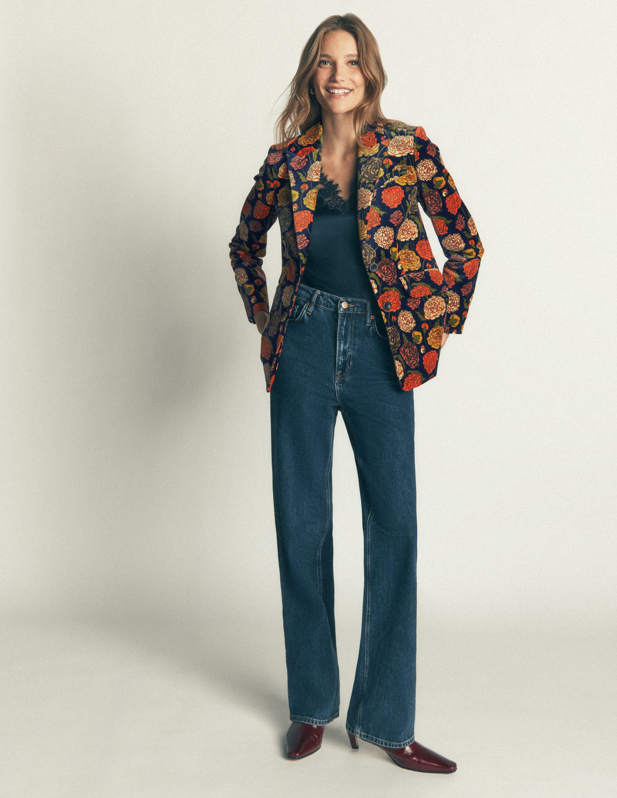Stamford Velvet Blazer-Multi, Jewelled Bunch - Image 5