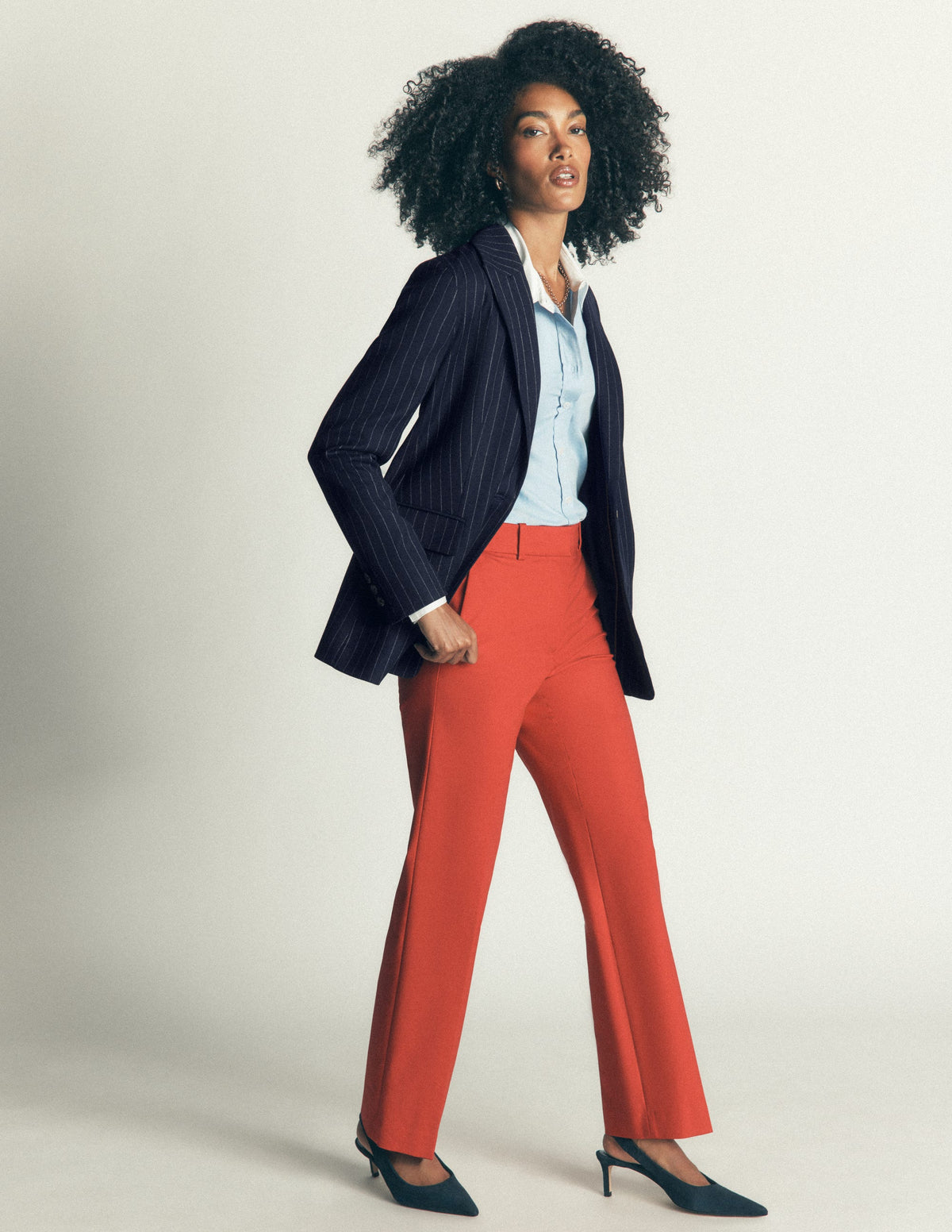 Woodbridge Wool Blazer-Navy Pinstripe - Image 7