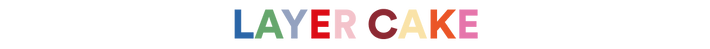 Colorful 'Layer Cake' text logo