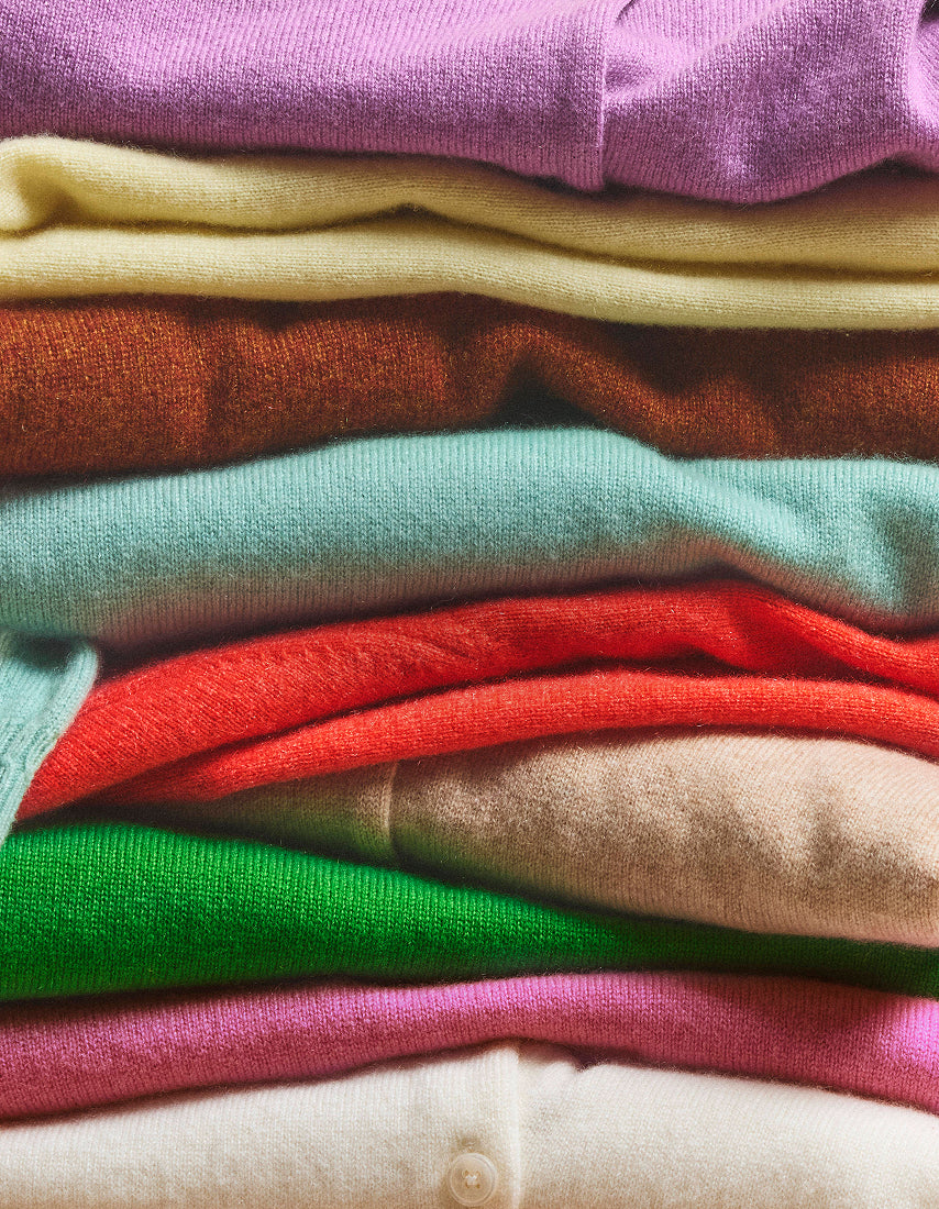 Stack of colorful folded clothes