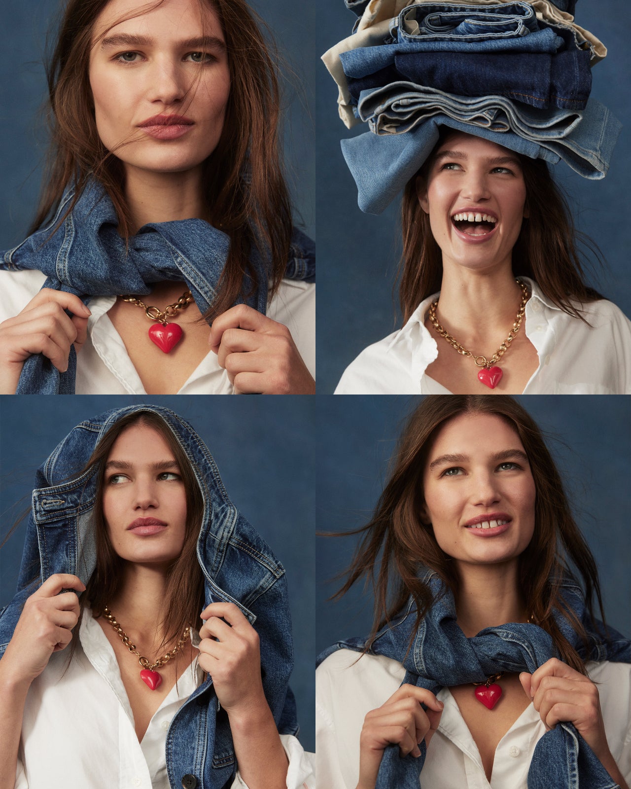 Women posing with Boden denim. Image link to Womens Denim.