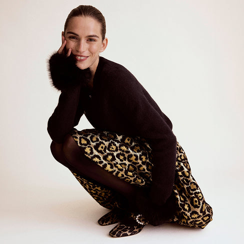 Cable Knitted Skirt-Formica Pink