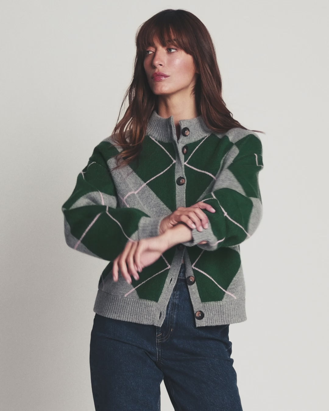 Jemma Jacquard Knit Cardigan