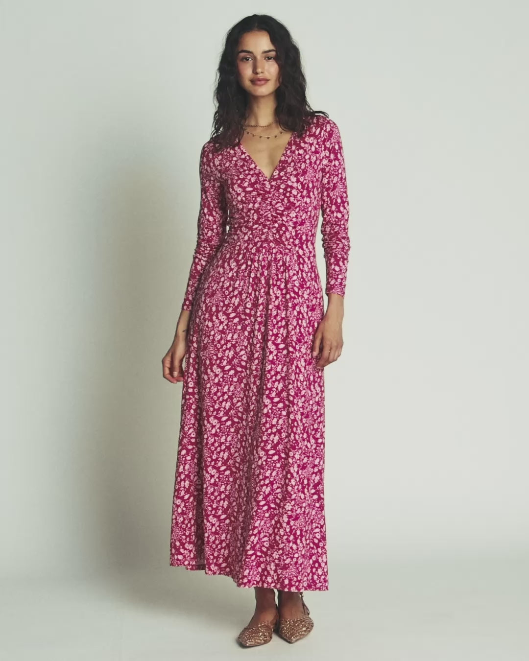 Jasmine Ruched Jersey Dress
