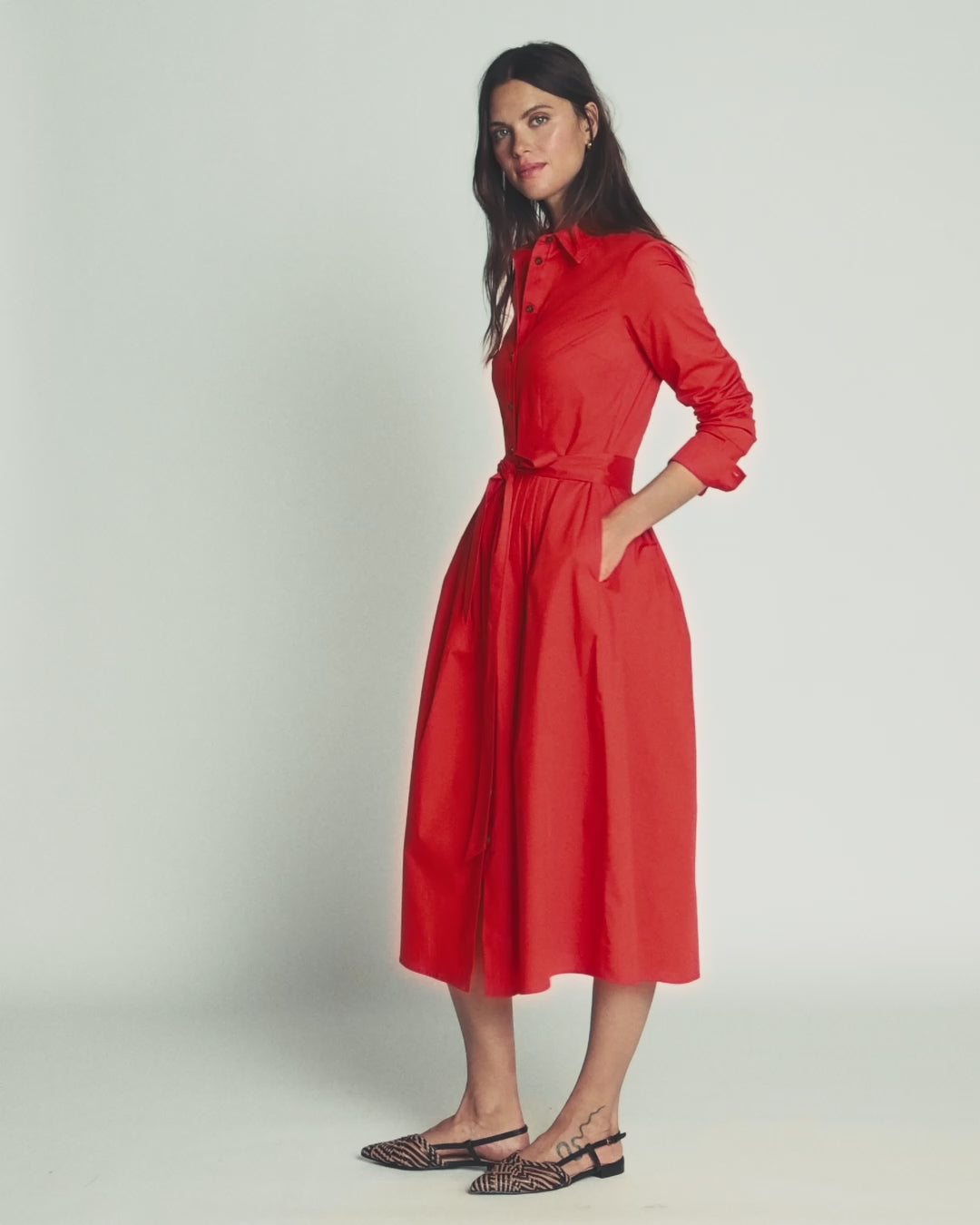 boden long sleeve midi shirt dress Boden Kate Longsleeve Midi Shirt Dress