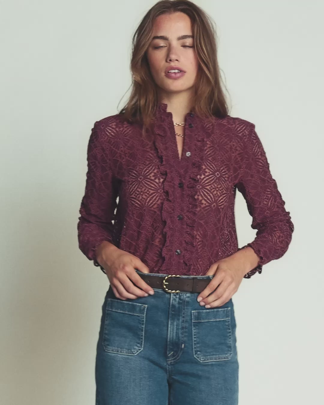Sienna Frill Lace Shirt