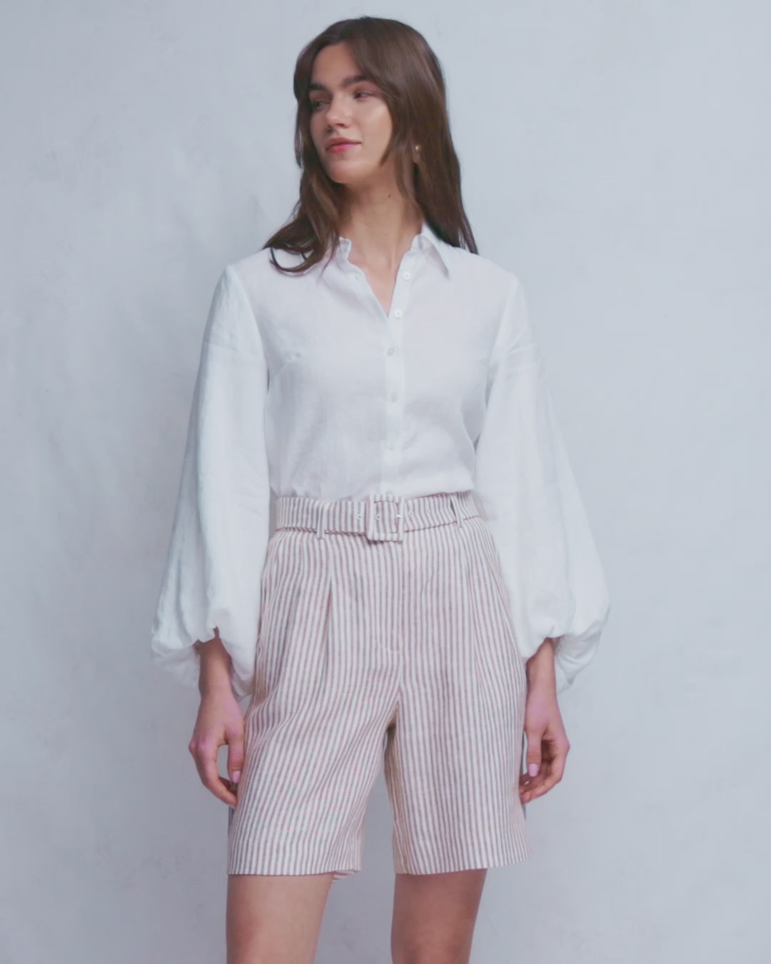Chelsea Belted Linen Shorts