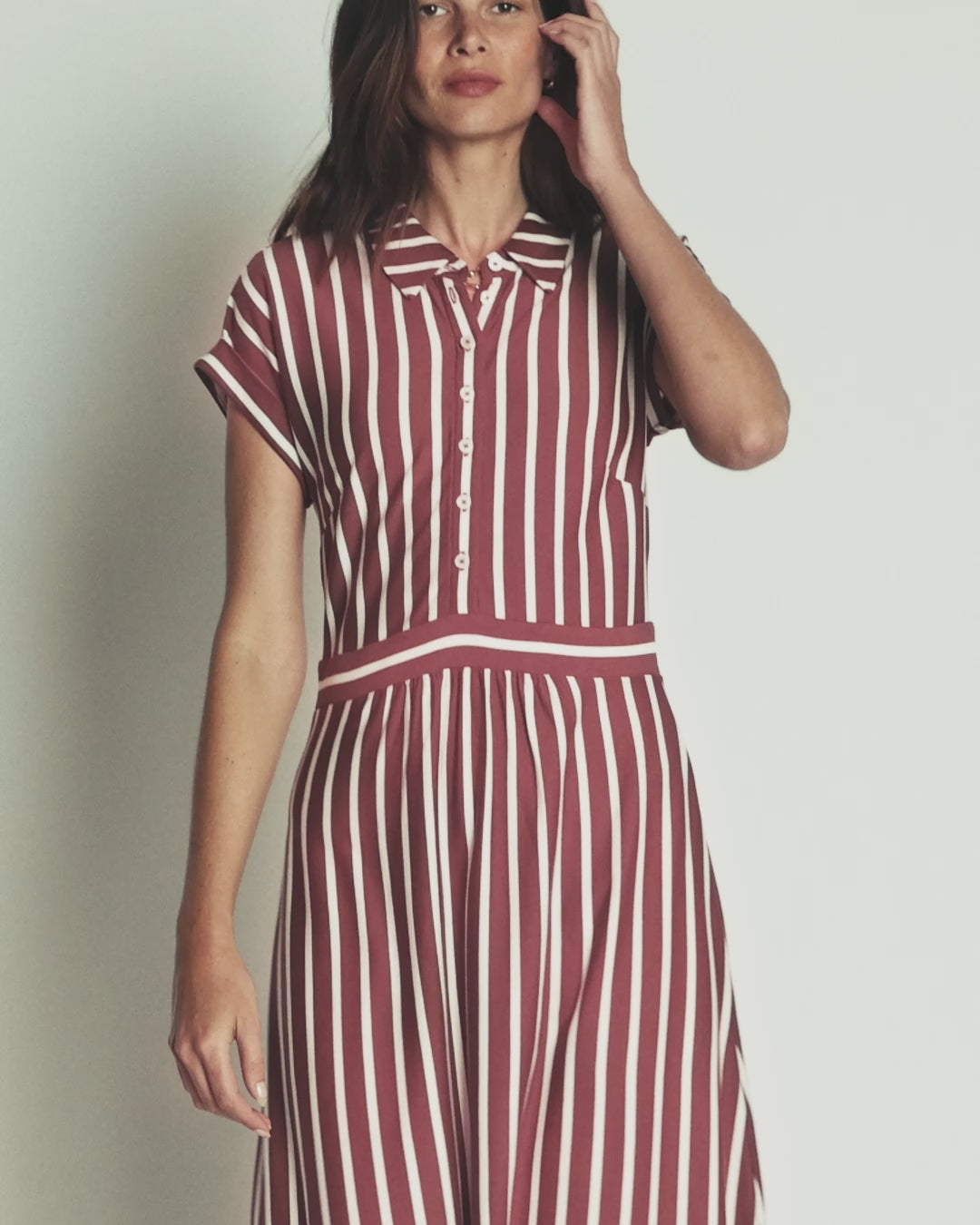  Fae Jersey Shirt Dress
