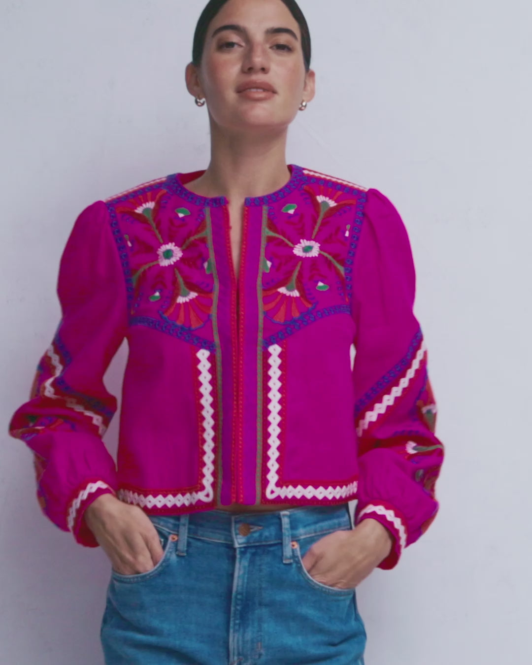 Embroidered Linen Jacket