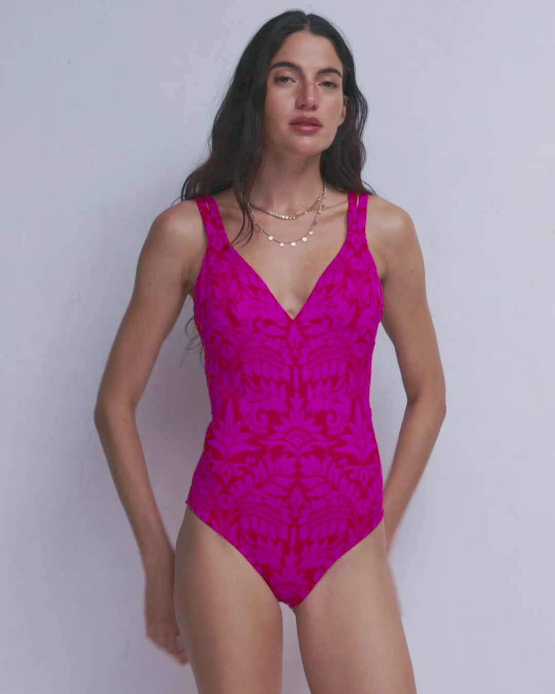 Arles Swimsuit-Salsa, Ornamental Foliage-2