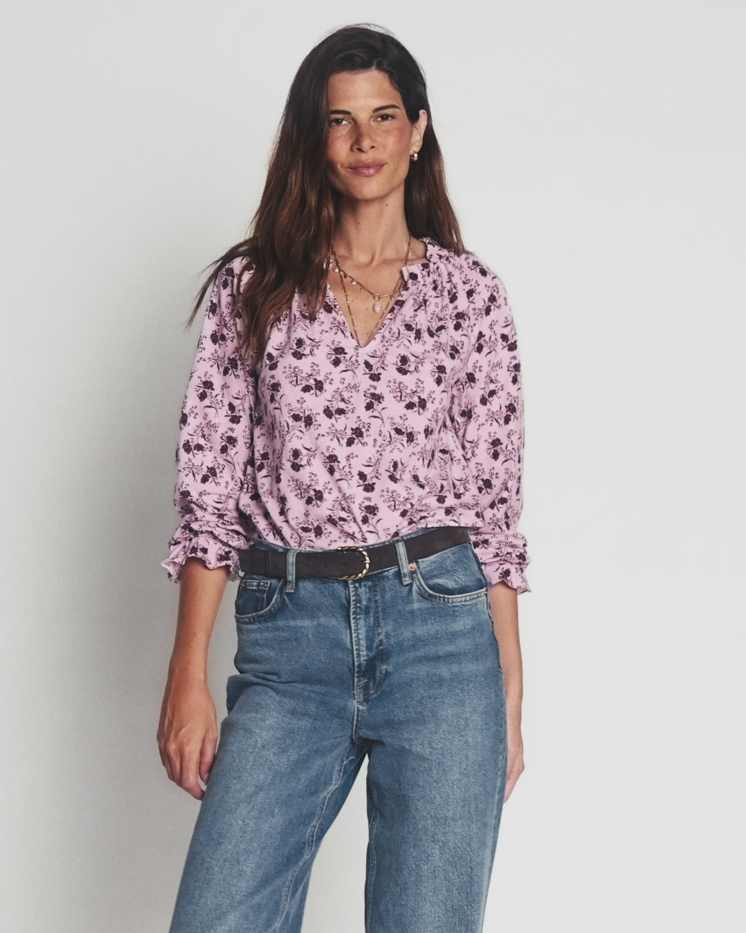 Pia Ruffle Detail Top