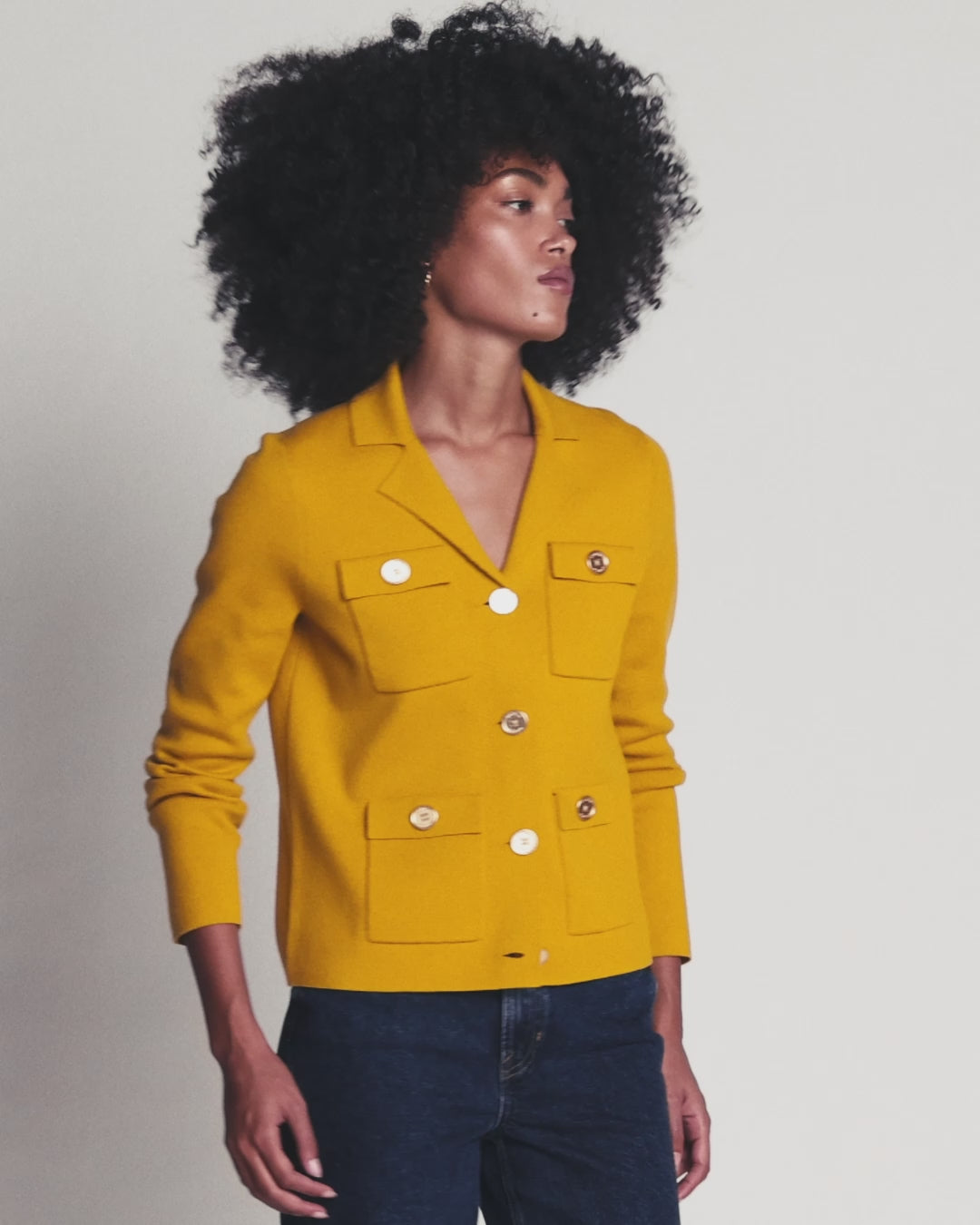 Phoebe Collared Knitted Jacket