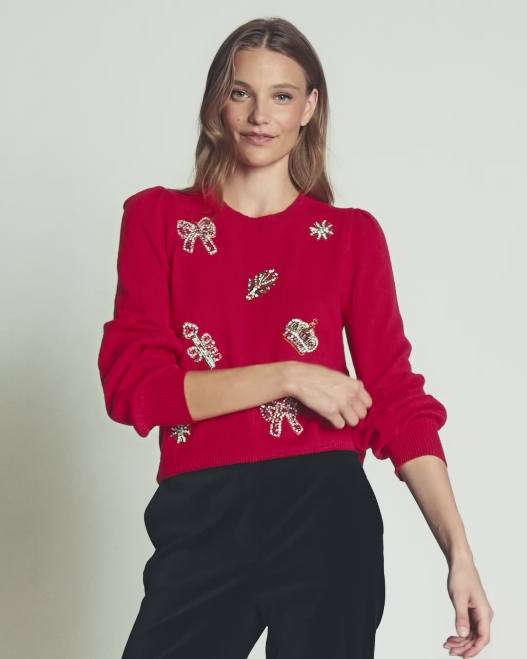Ria Embellished Knit Sweater