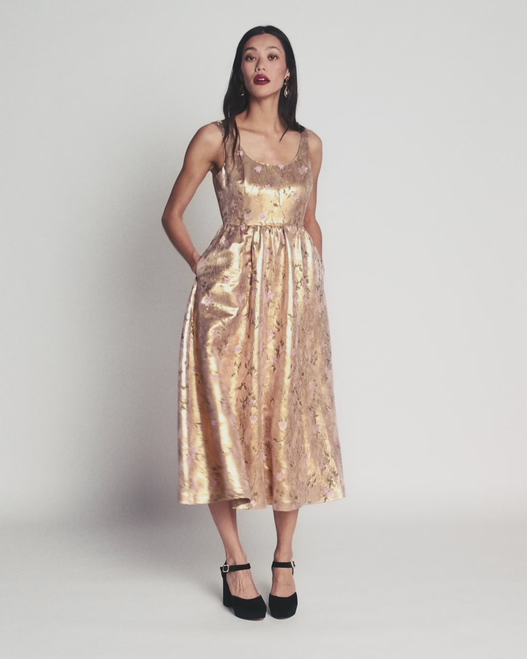 Scoop Neck Fit and Flare Dress