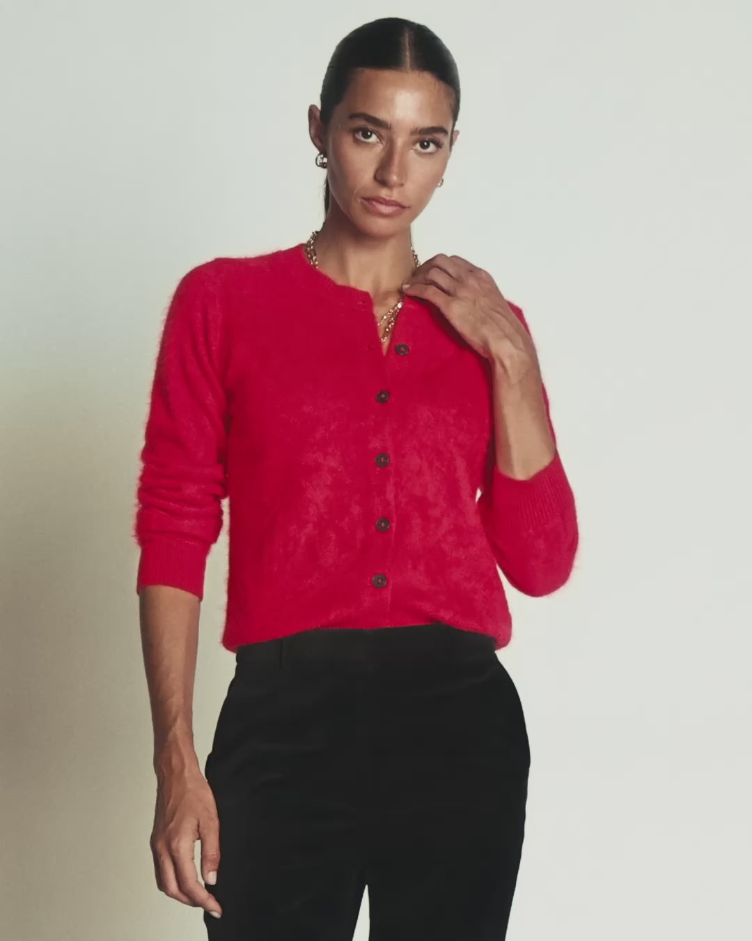 Kat Brushed Cashmere Cardigan