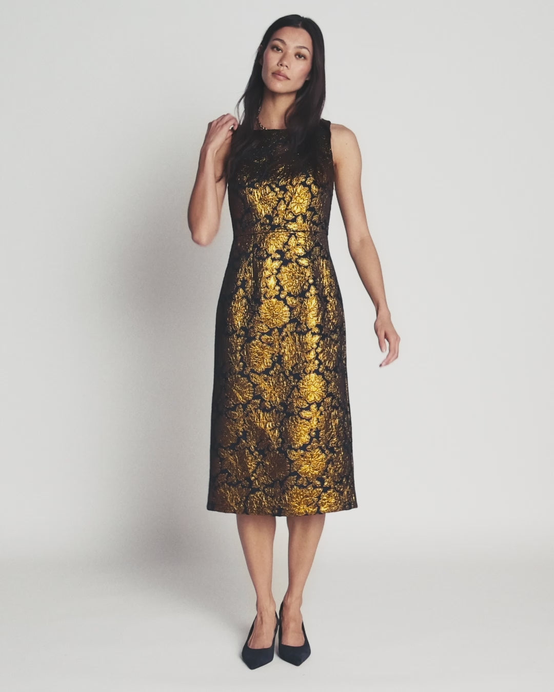Jacquard Boat Neck Dress